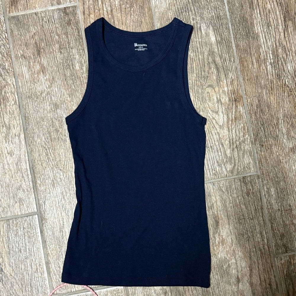 Navy muscle tank